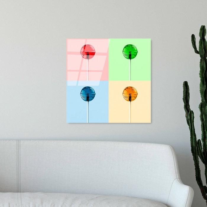 Wallity UV-843 Pintura Decorativa de Vidrio Templado Multicolor 50 x 50 cm